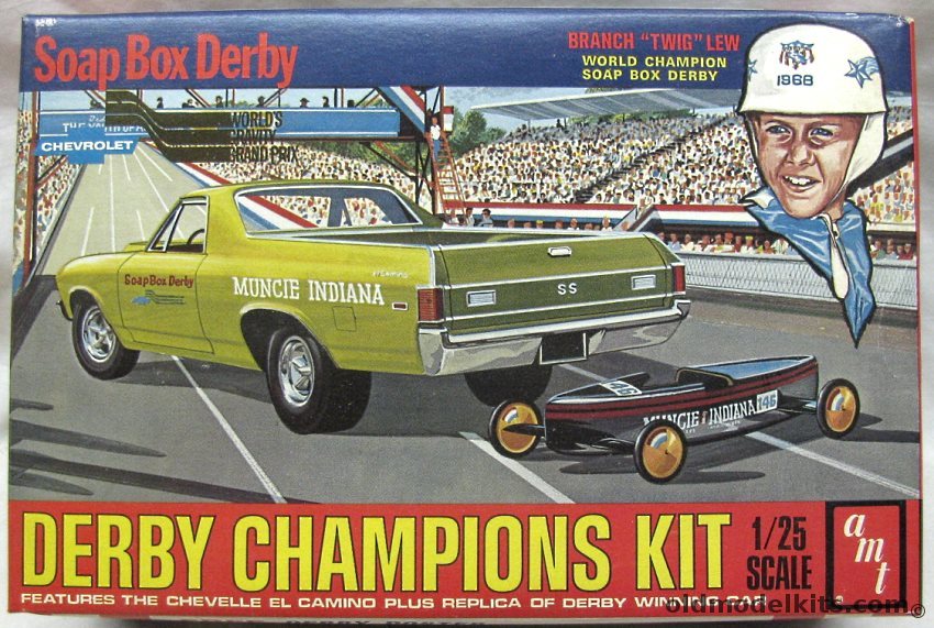 AMT 1/25 Derby Champions Kit Soap Box Derby Chevrolet Chevelle El Camino - World Champion Branch 'Twig' Lew, T312-200 plastic model kit